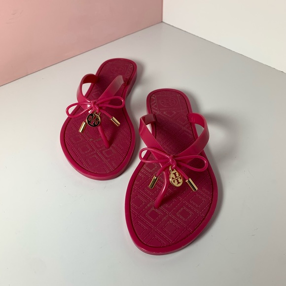 Tory Burch Shoes - Tory Burch Jelly Bow Thong Sandals